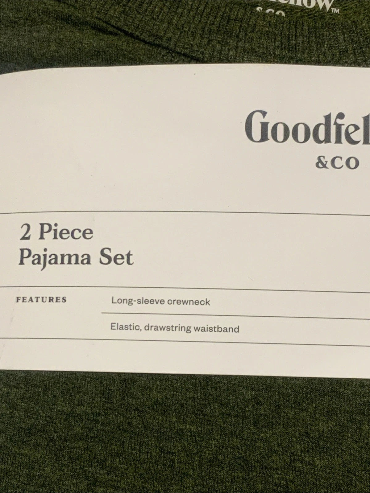 🥥 Goodfellow & Co Men's 2 Piece Green Pajama Set Size (M)🆕