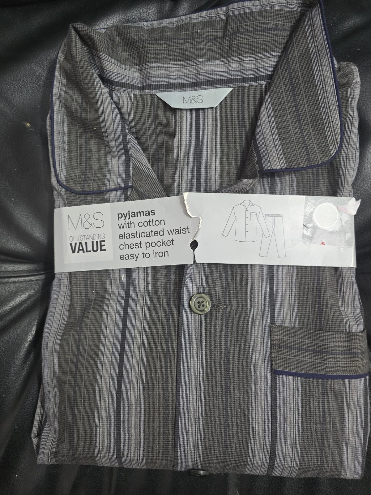mens pyjamas set long sleeve Xxl 47/49 Chest