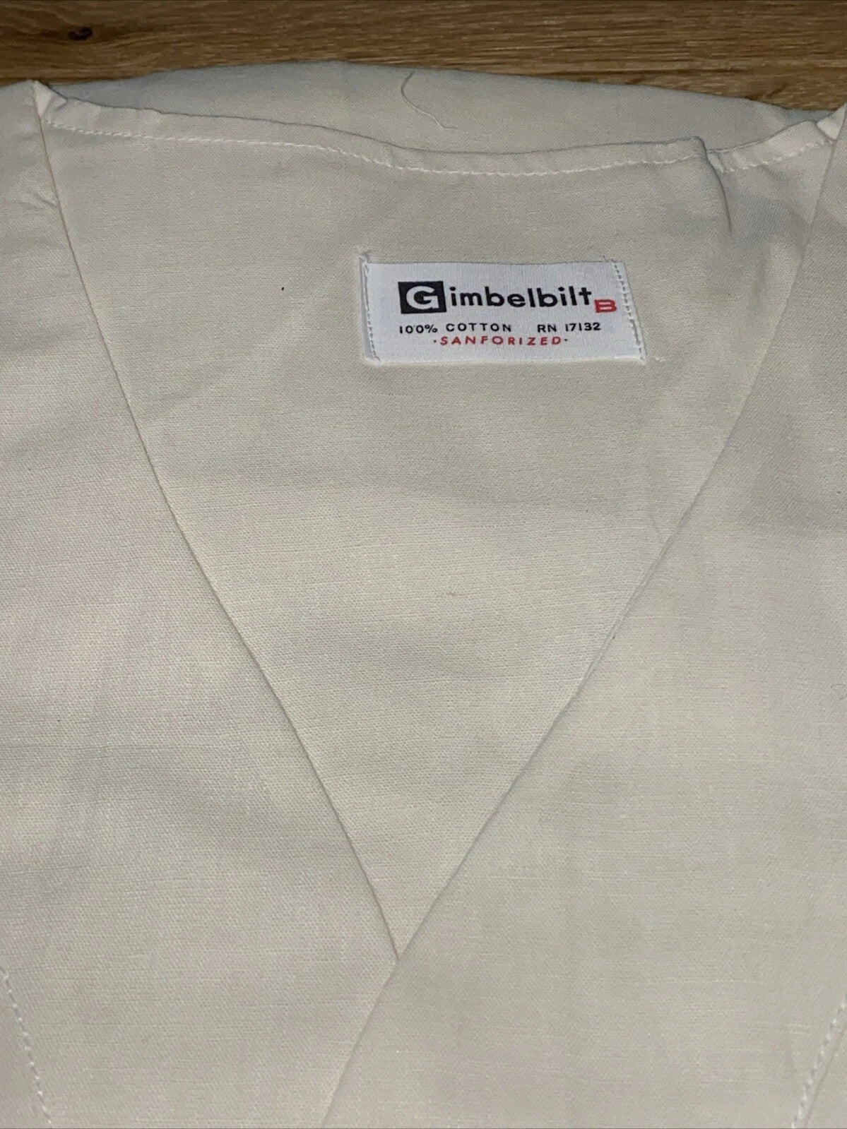 Gimbelbilt Men's Pajama's 100% Cotton Cream Short Sleeve NIP Vintage READ