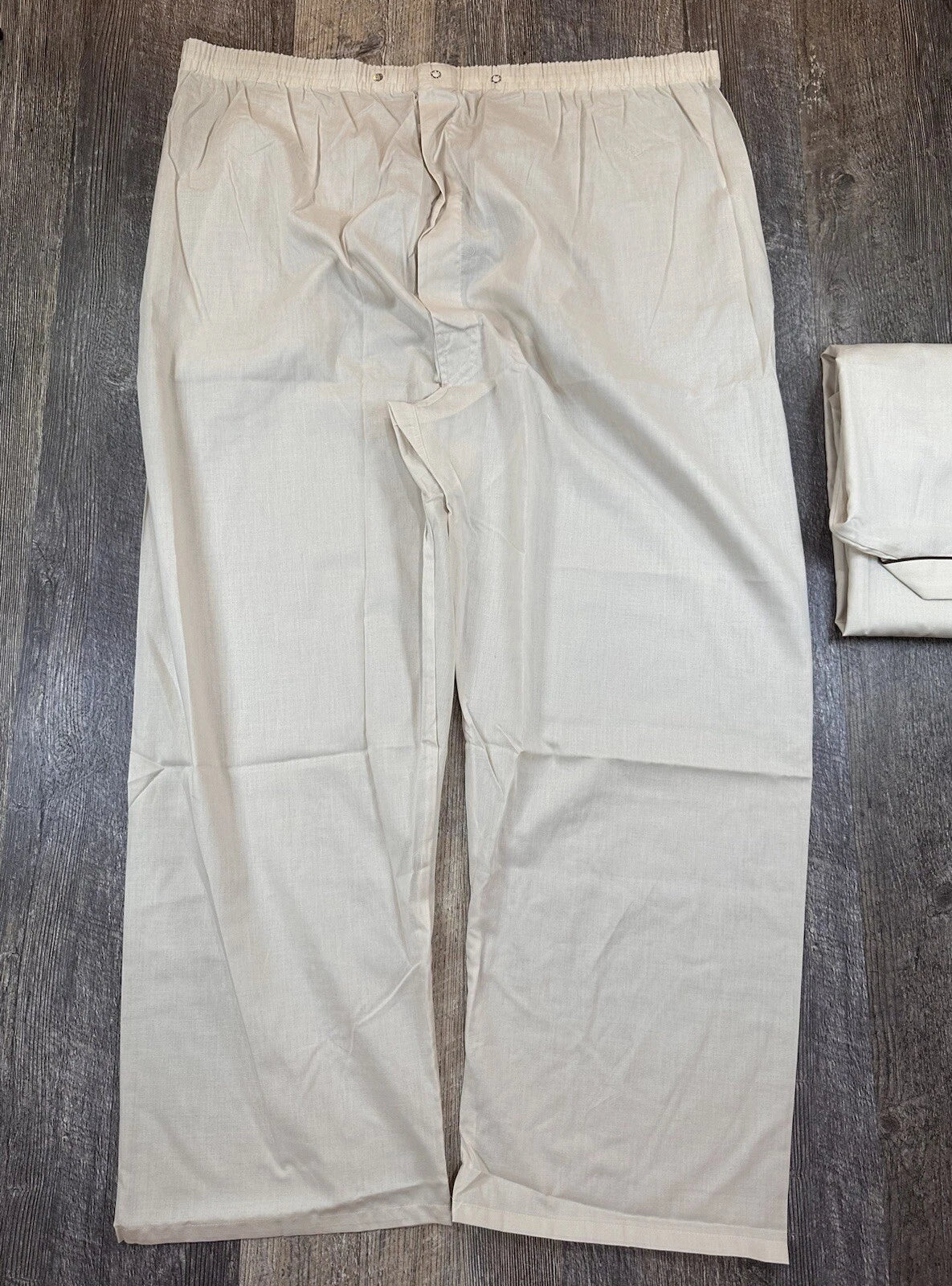 NWT Vintage Faultless ENRO Mr Big Men's 2XL Top Bottoms Pajama Set Biege