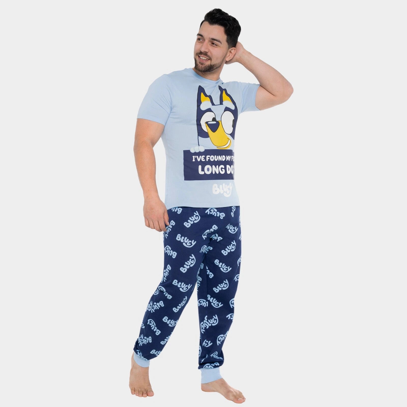 Bluey Mens Pyjamas | Bluey PJs | Mens' Bluey Pyjamas | Short Sleeve Mens PJs