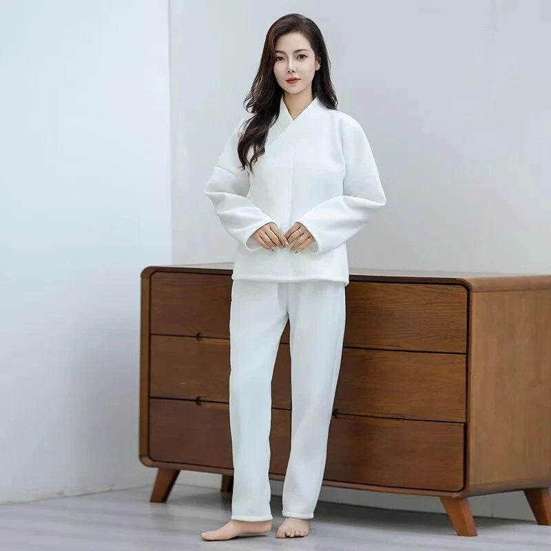 Hanfu Unisex Men Women White Tops Pants Underwear Costume Cosplay Innerwear