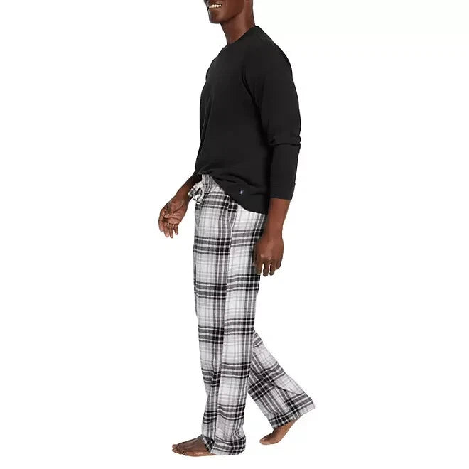 Gap Men's Flannel Pajama Set Size Large True Black Plaid