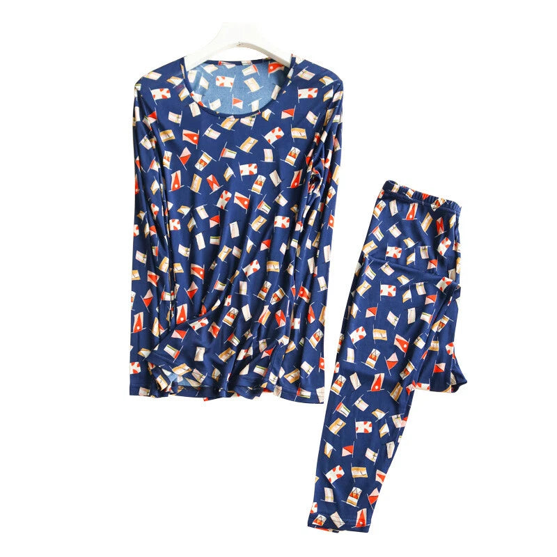100% Silk Long Sleeve Pajamas For Men Silk Underwear Long Trousers Naked Feeling