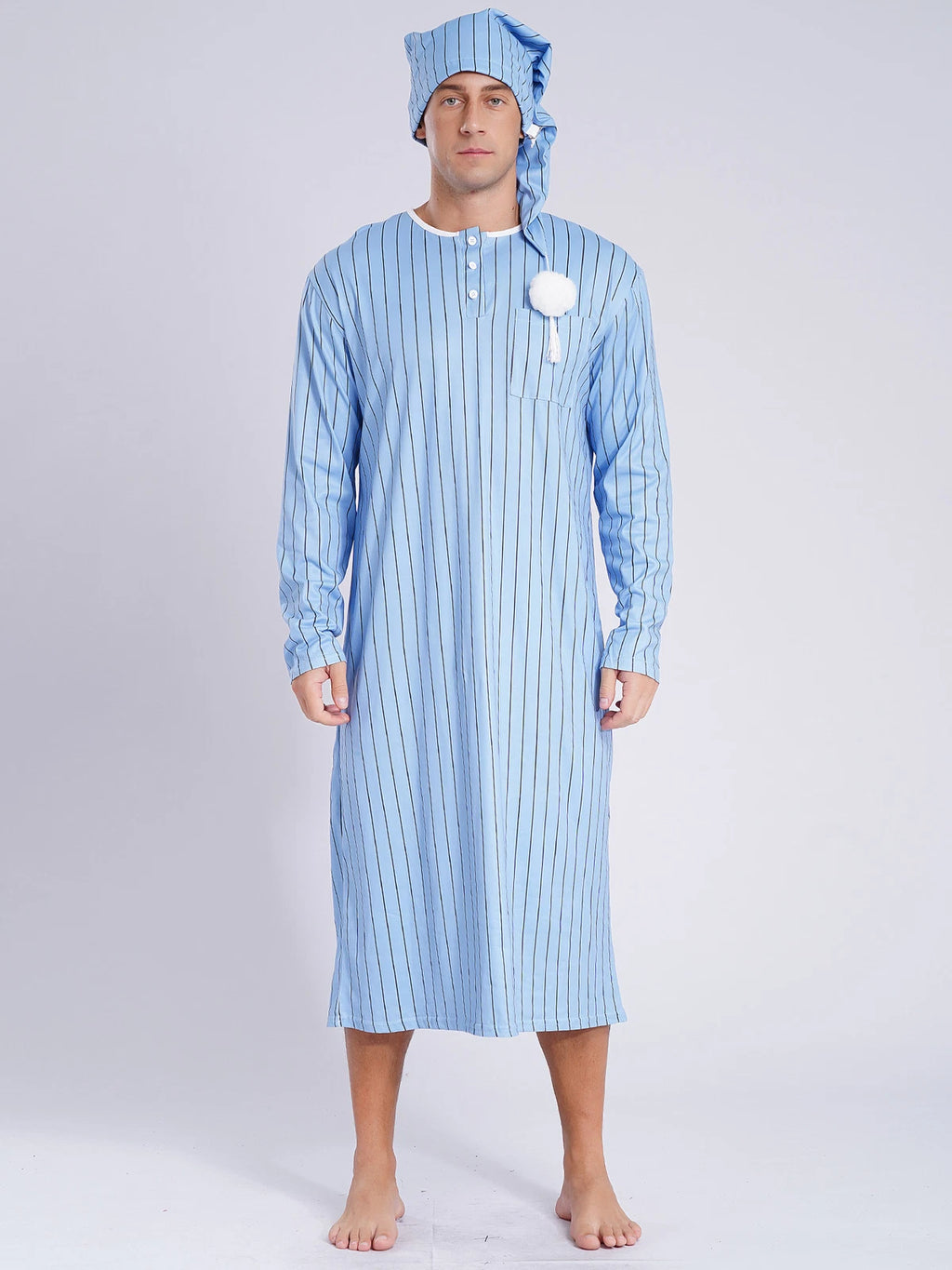 Mens Nightwear Sleeping Pajamas Halloween Nightgowns Arab With Hat Outfits Up