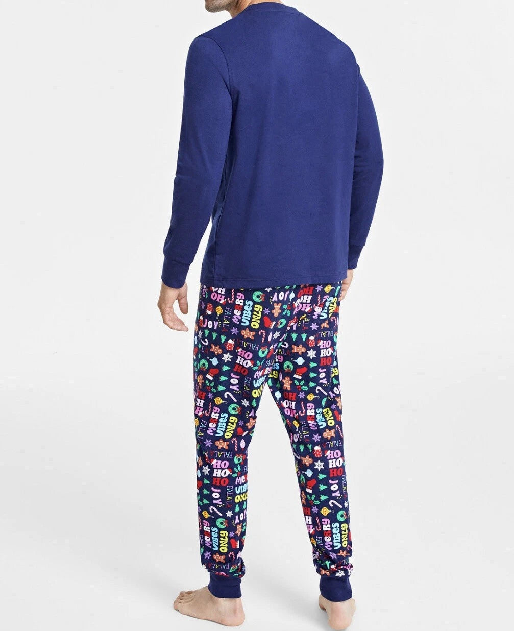 Family PJs Holiday Theme Top & Pants Mens 2-Piece Pajama Set Size Medium