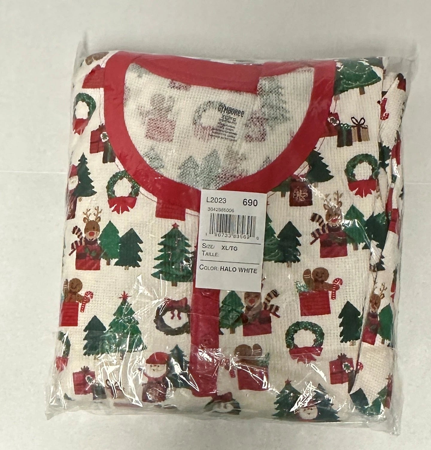 NEW Gymboree XL Unisex/Men/Adult Christmas Pajamas Cotton Waffle Thermal