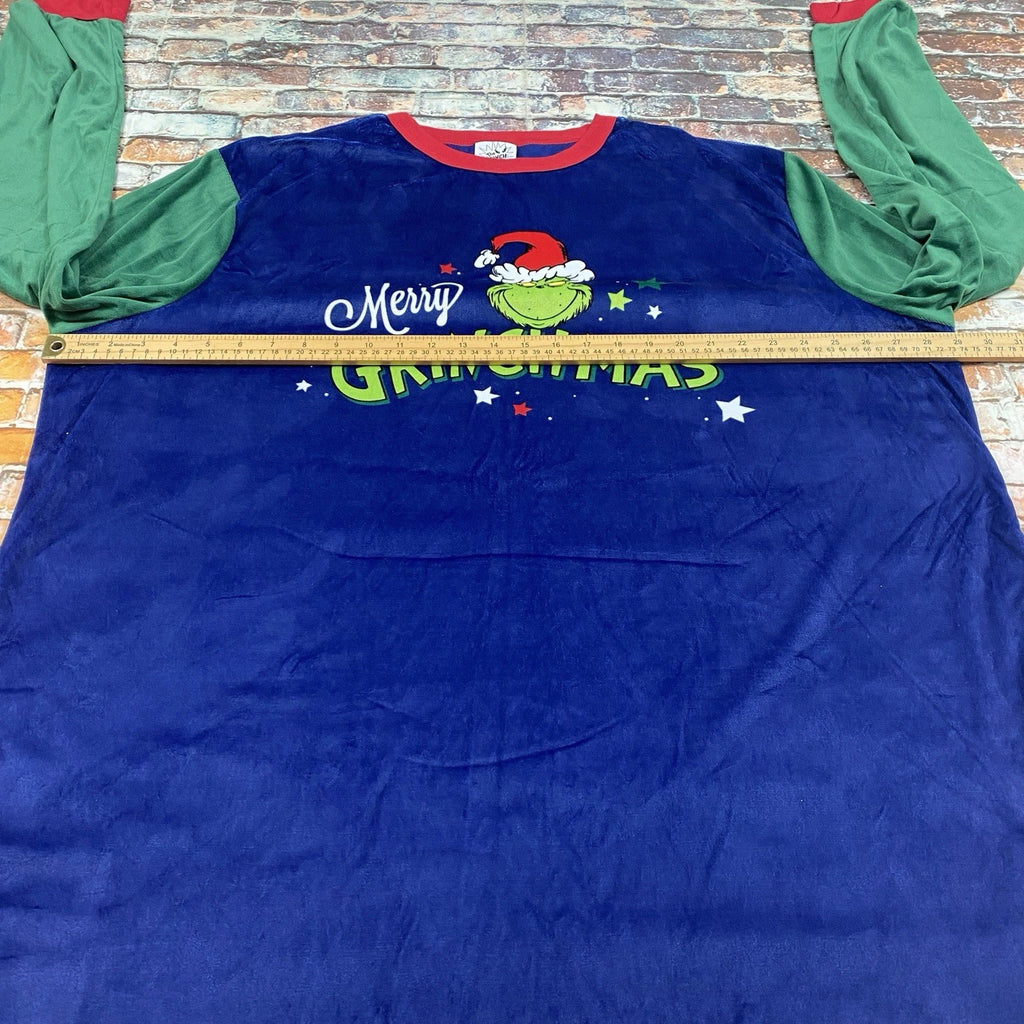Grinch Christmas Pajamas Adult 2XLT Tall Plaid PJ Set Holiday Mens