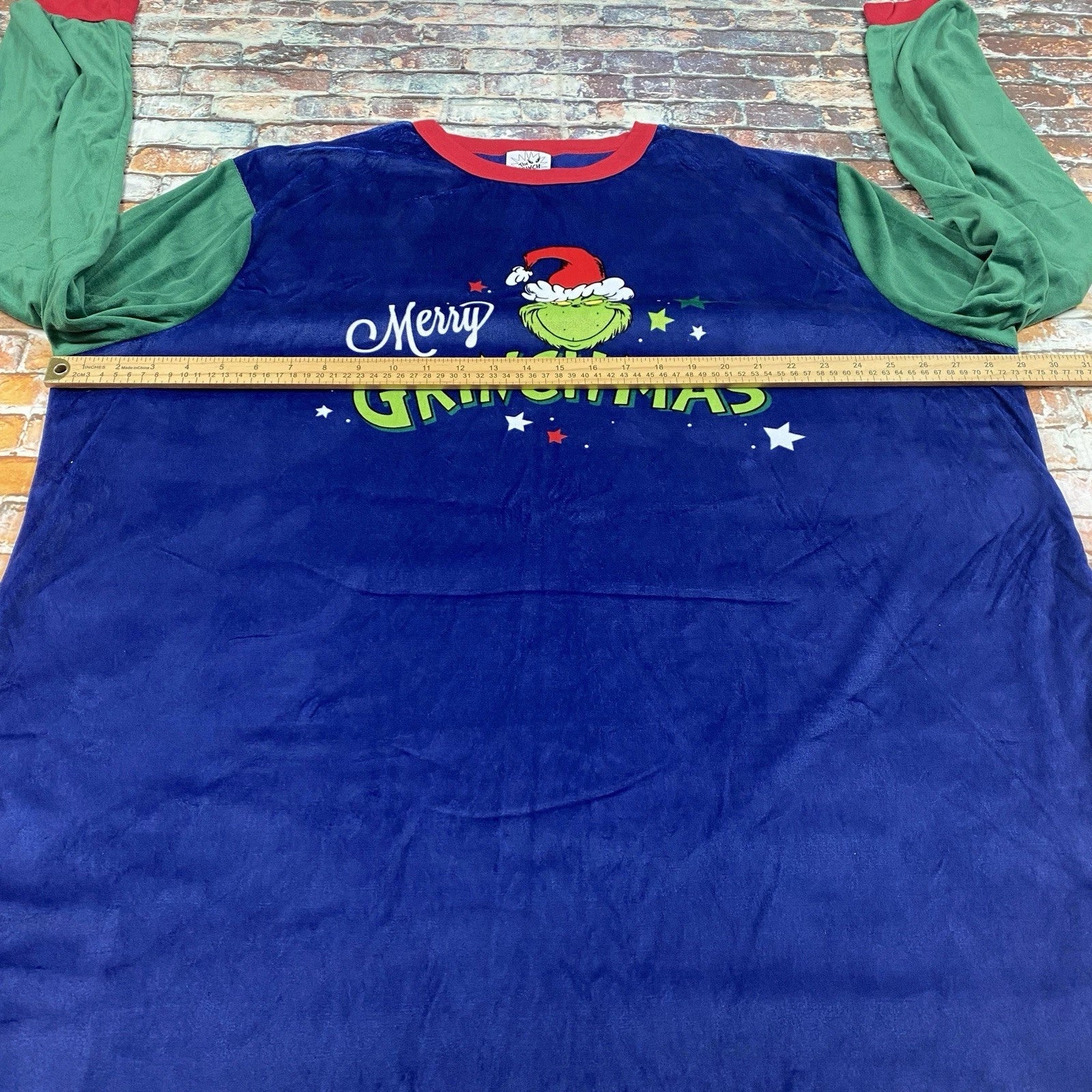 Grinch Christmas Pajamas Adult 2XLT Tall Plaid PJ Set Holiday Mens