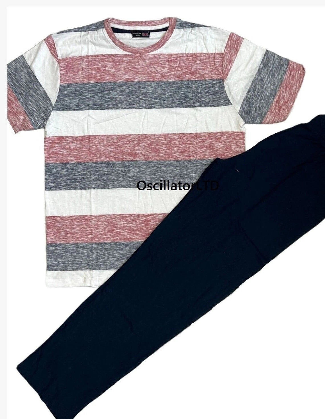 Mens Short Sleeve Pyjamas Set Nighties Cotton Pockets Loungewear Nightwear