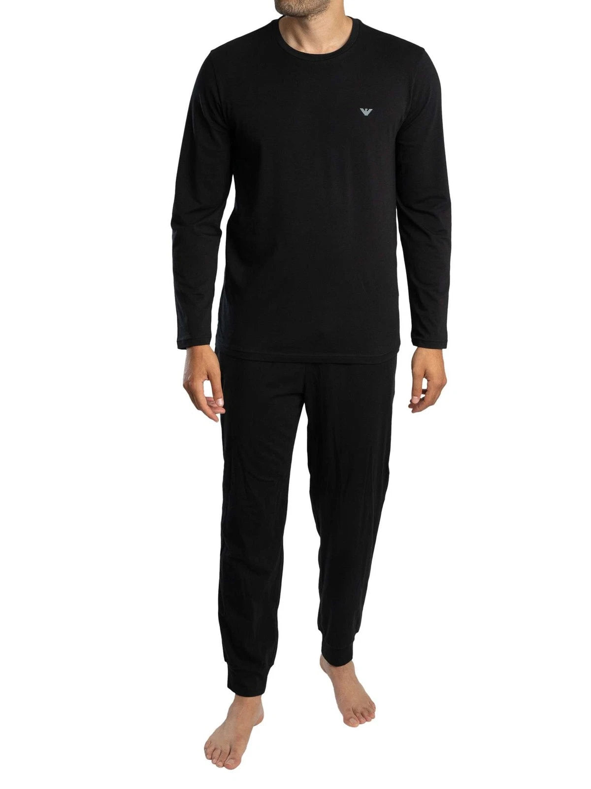 Emporio Armani Men's Long Sleeved Pyjama Set, Black