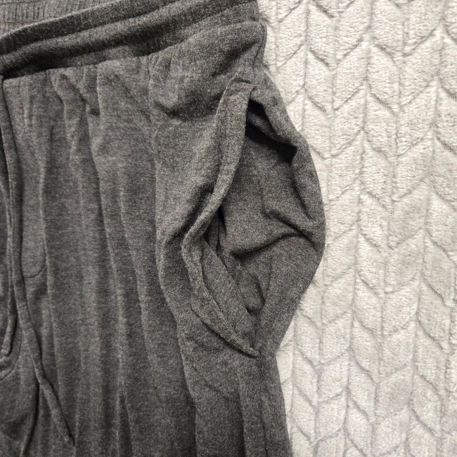 Eberjey Henry Mens Gray Modal Blend Lounge Pajama Set Henley Long Sleeve Medium