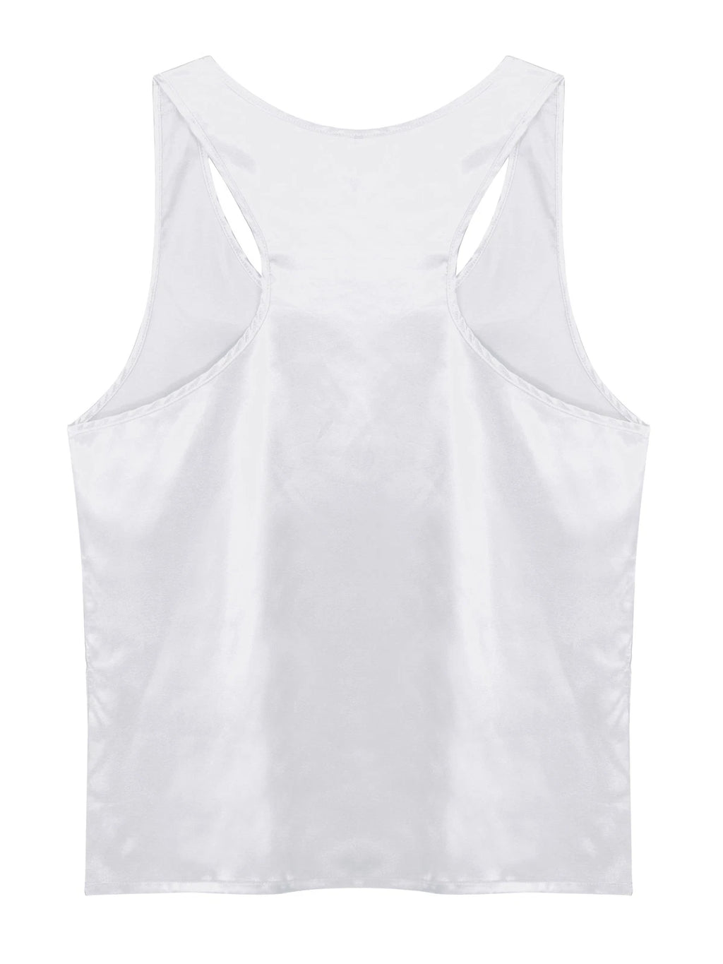 Mens Satin Pajamas Set Lounge Shorts Tank Top Silk Shirt Sleepwear Nightwear