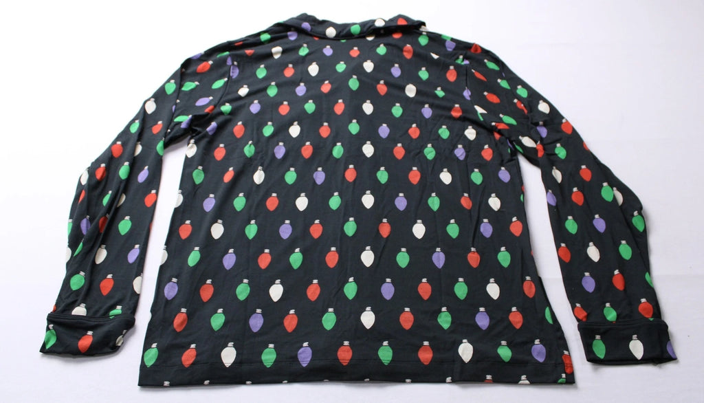 MeUndies Men's Long Sleeve Christmas Lights Pajama Set DM3 Multicolor Large