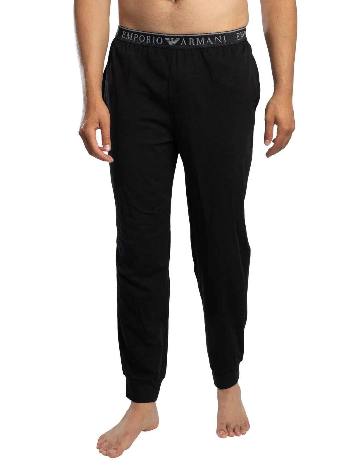 Emporio Armani Men's Long Sleeved Pyjama Set, Black