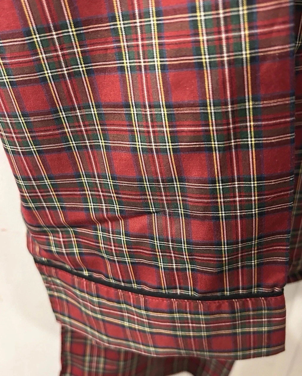 Hanes Men's Size XL Woven Cotton Blend Red Plaid Pajama Set NEW