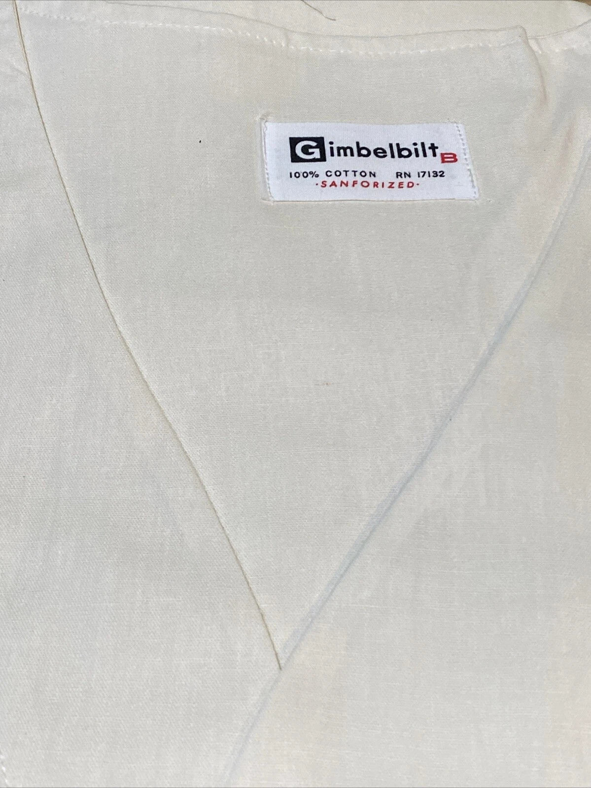 Gimbelbilt Men's Pajama's 100% Cotton Cream Short Sleeve NIP Vintage READ