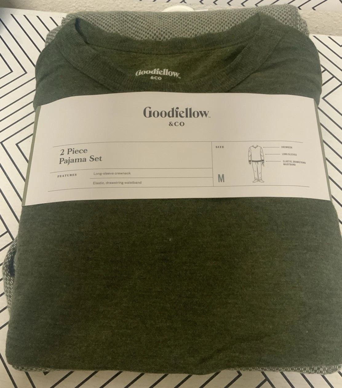 🥥 Goodfellow & Co Men's 2 Piece Green Pajama Set Size (M)🆕