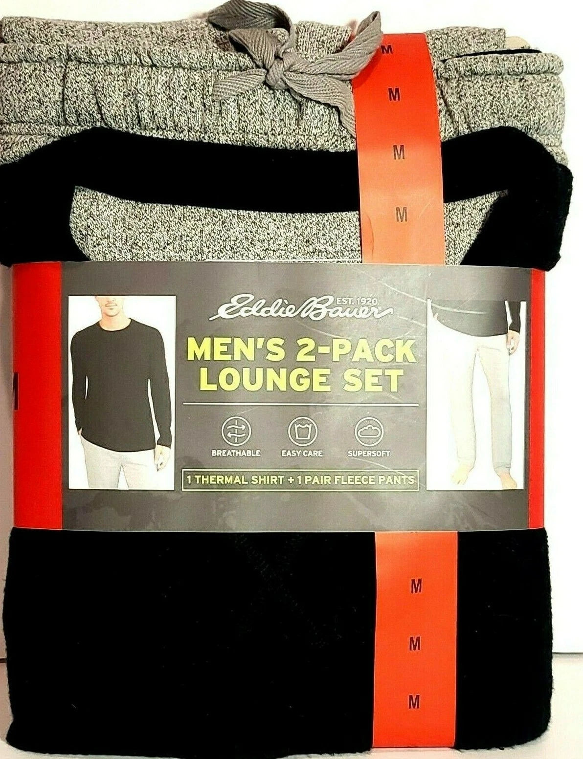 Eddie Bauer Men Thermal 2-Pack Lounge Pajama PJ Set New