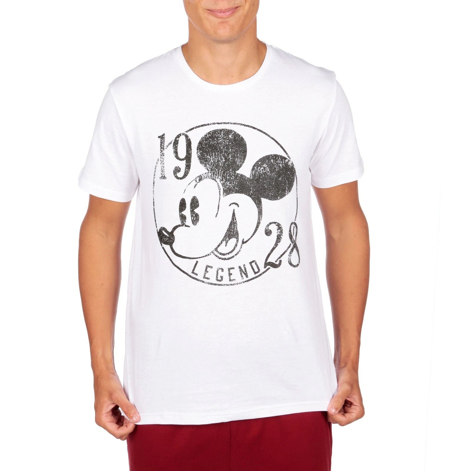 Mickey Mouse Pyjamas Adult Mens S-XXL Loungewear Pyjama Set PJs Set White Red