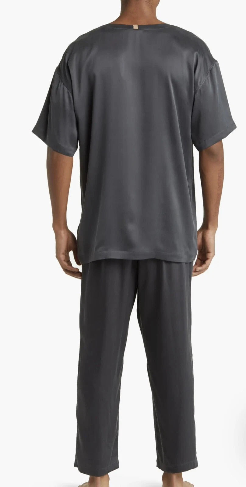 Lahgo Lunya Washable Silk Men’s Pajama Set Size XXL New Meditative Grey