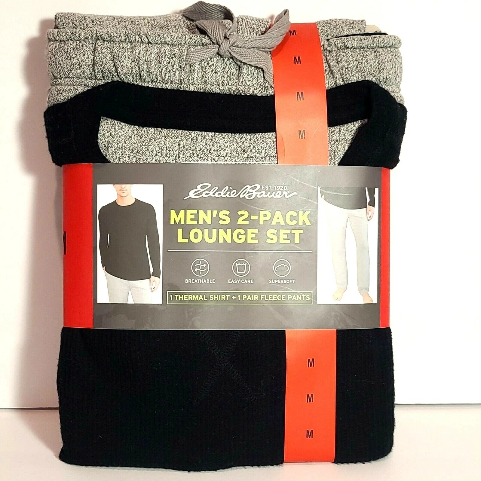 Eddie Bauer Men Thermal 2-Pack Lounge Pajama PJ Set New
