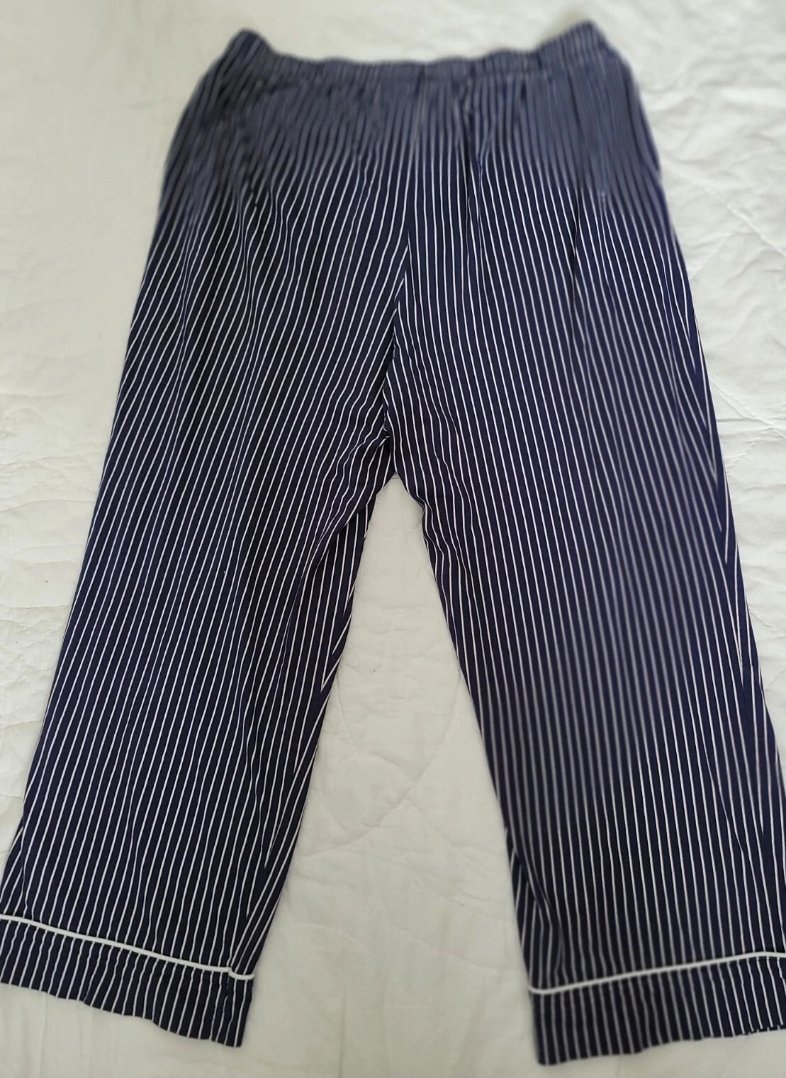 Pajamagram Pajamas Mens XL Blue Striped Sneezy Sleep Set Stretch Cotton New