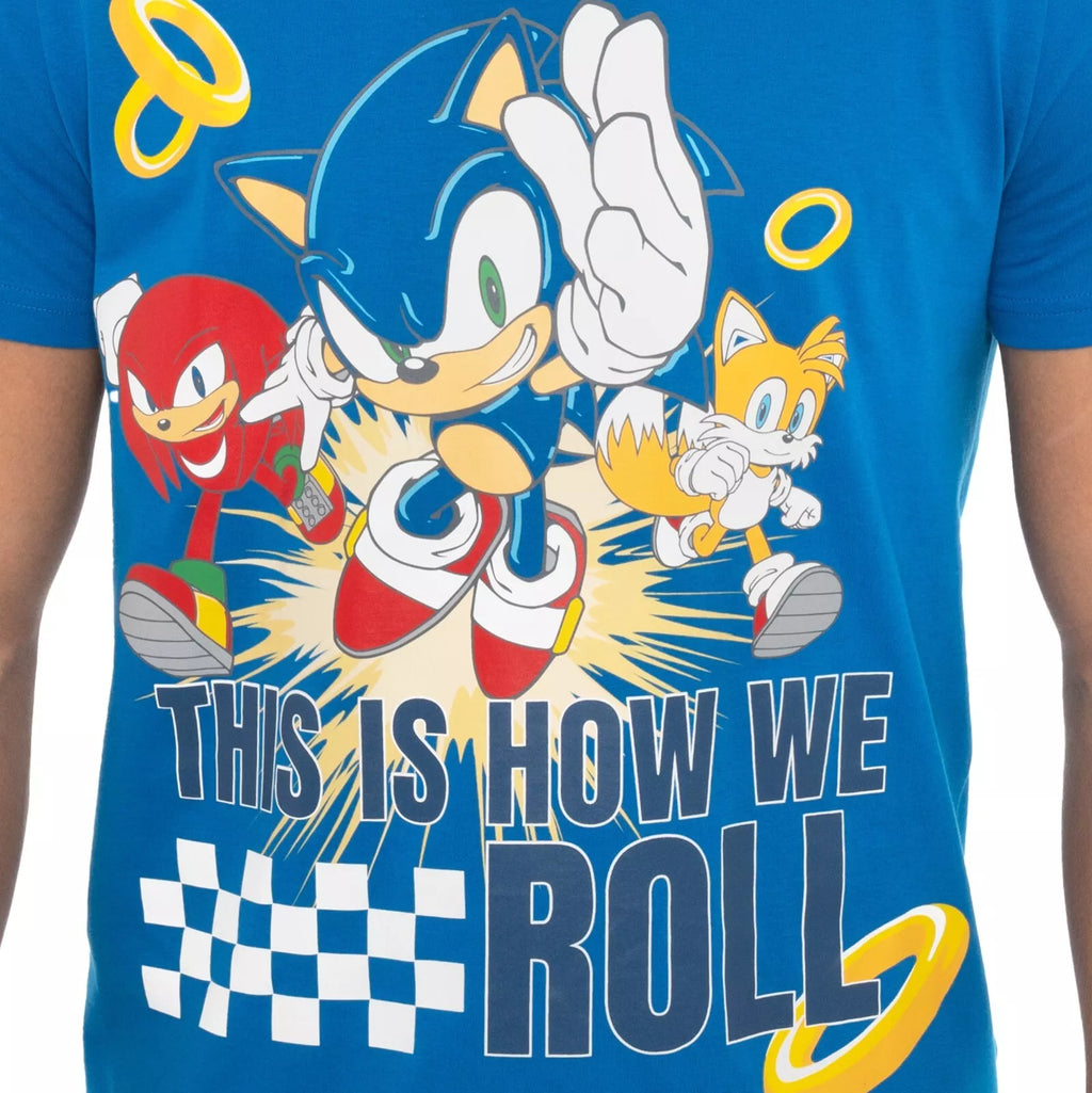 Sonic The Hedgehog Mens Pyjamas | Gaming Merch | Blue Pyjamas for Men