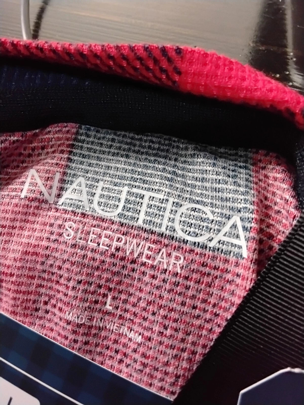Nautica Men's 2-piece Waffle Knit Pajama Set Buffalo Red Size L