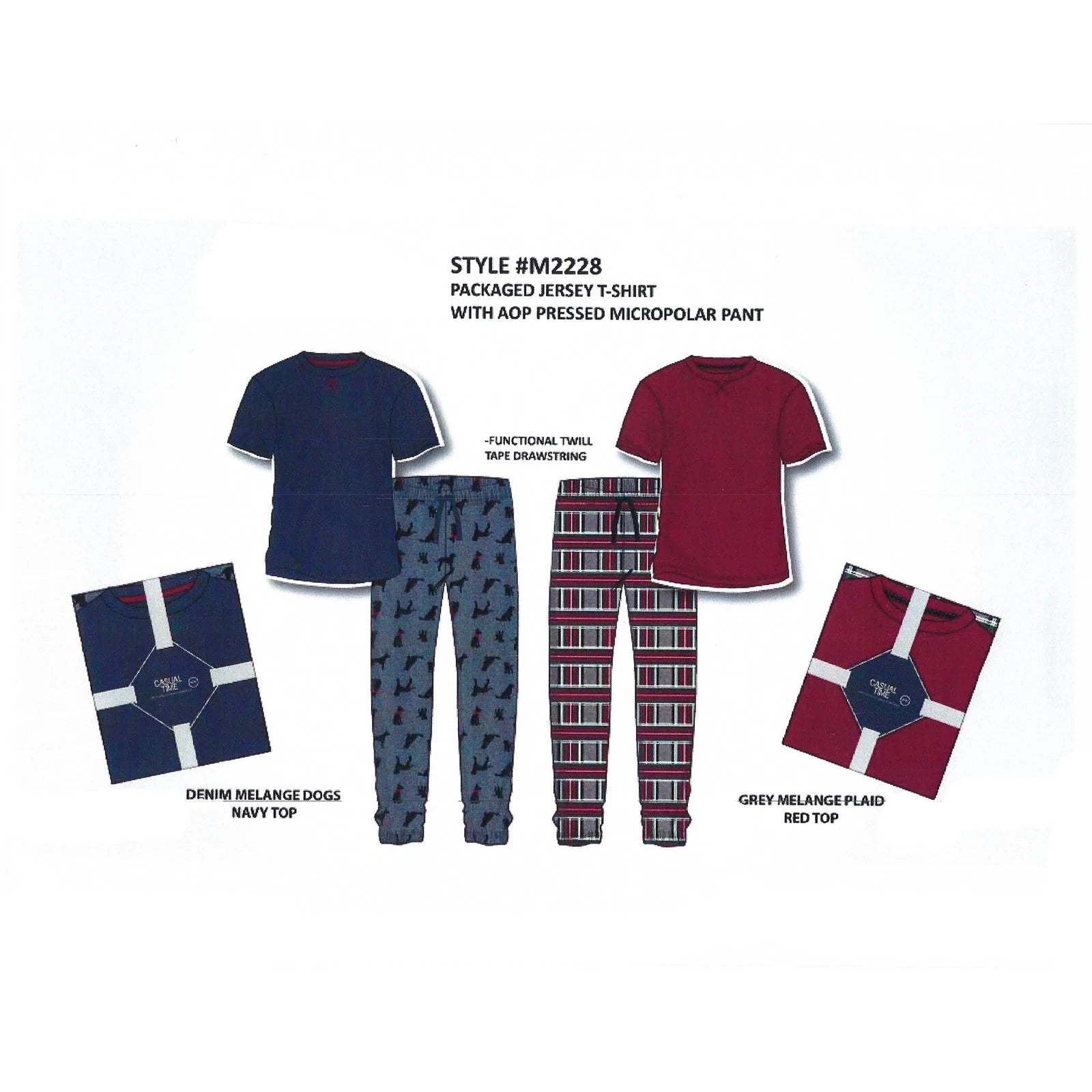 CASUAL TIME - Men's Two Piece Pressed Micropolar Pajama Set(Gift Packaged)