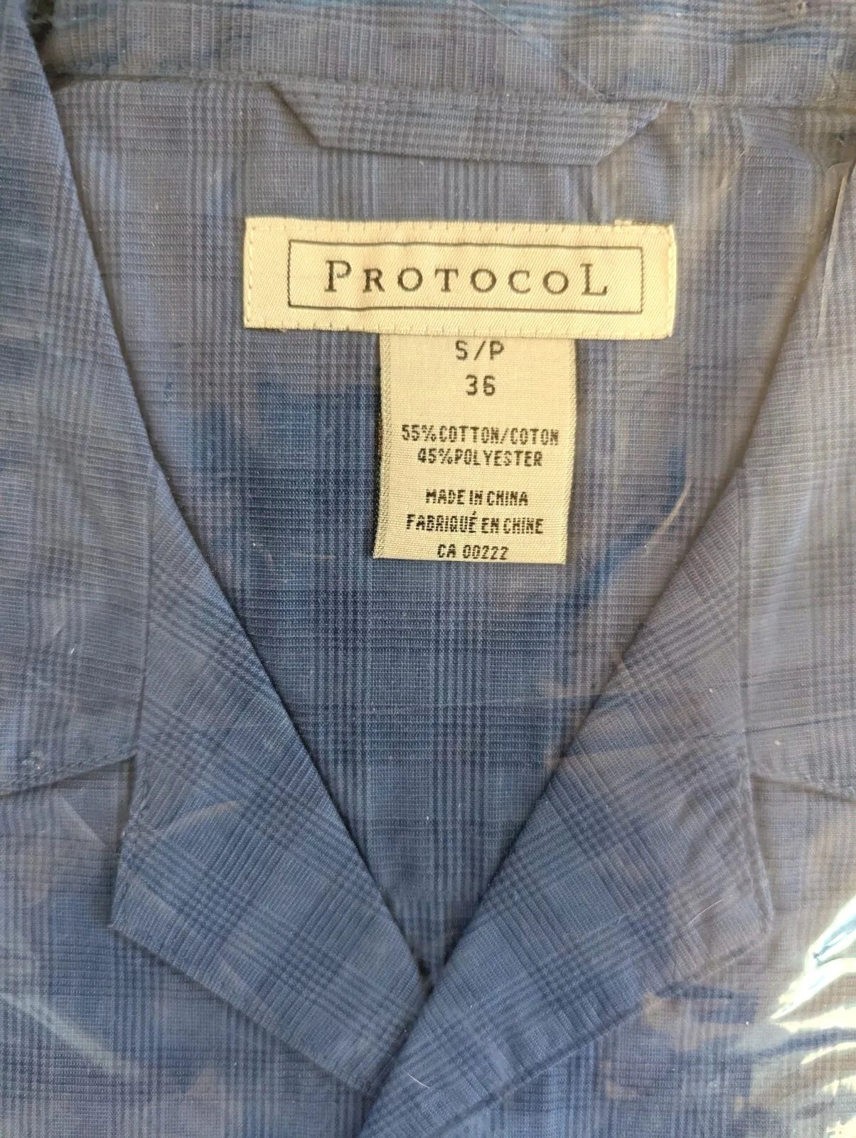 Lot 2: VINTAGE Pajama Set Mens S Long Sleeve BLUE Plaid Tartan Sears Protocol