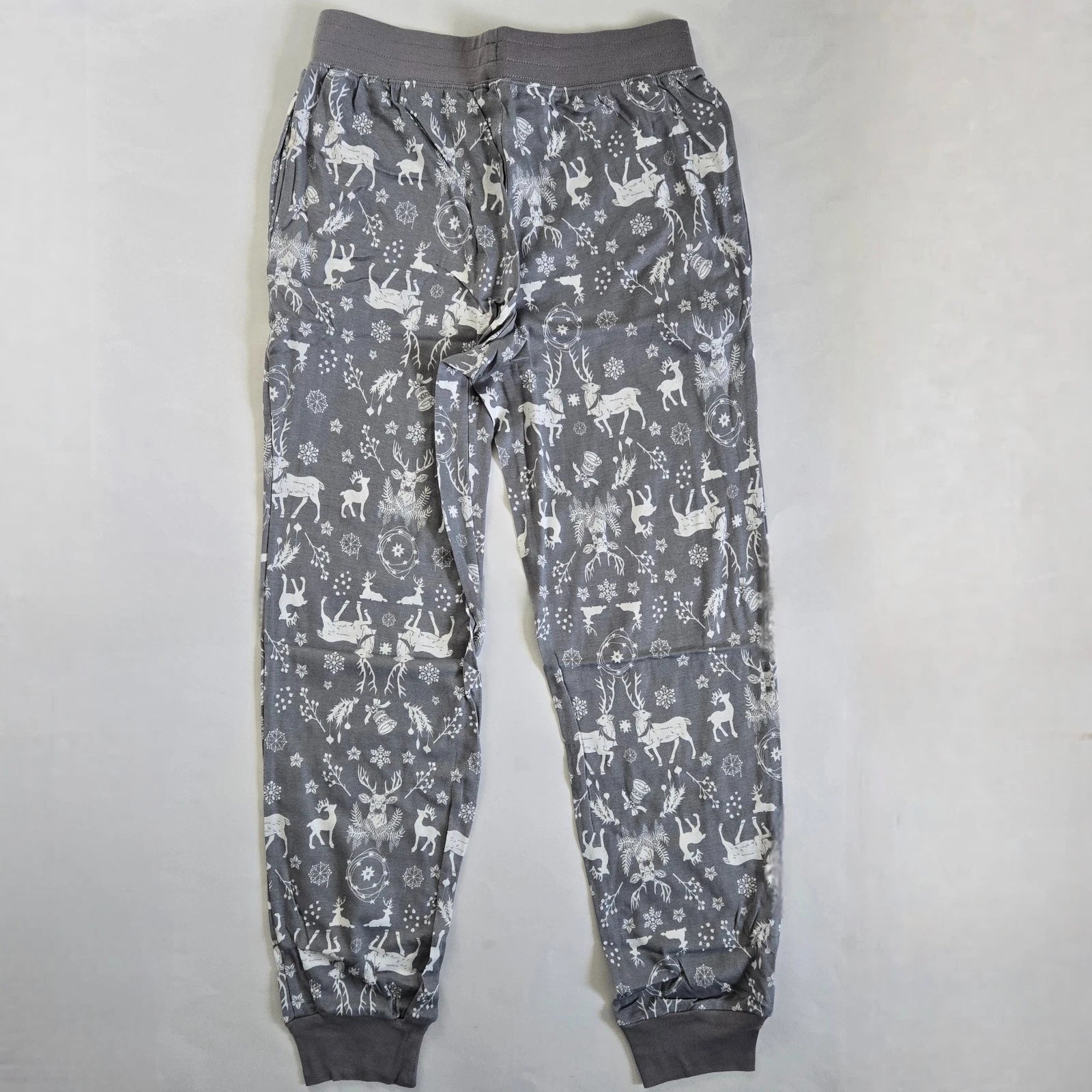 Men's North Pole Trading Company Deer 2 Piece Pajama Set, Grey, S