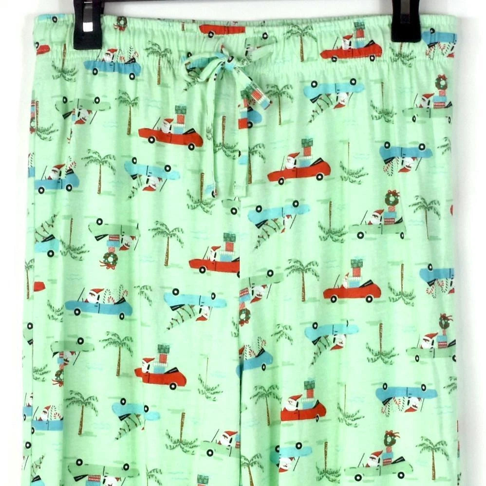 Family PJs Mens Pajama Set Tropical Santa Size S New