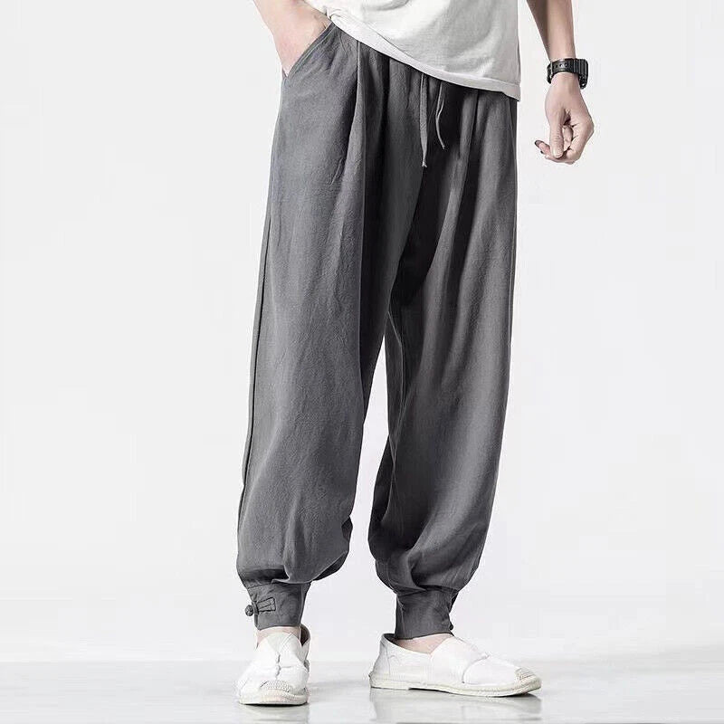 Cotten Tai Chi Pants Wu Shu Pants Martial Art Kung Fu wing chun Pants black blue