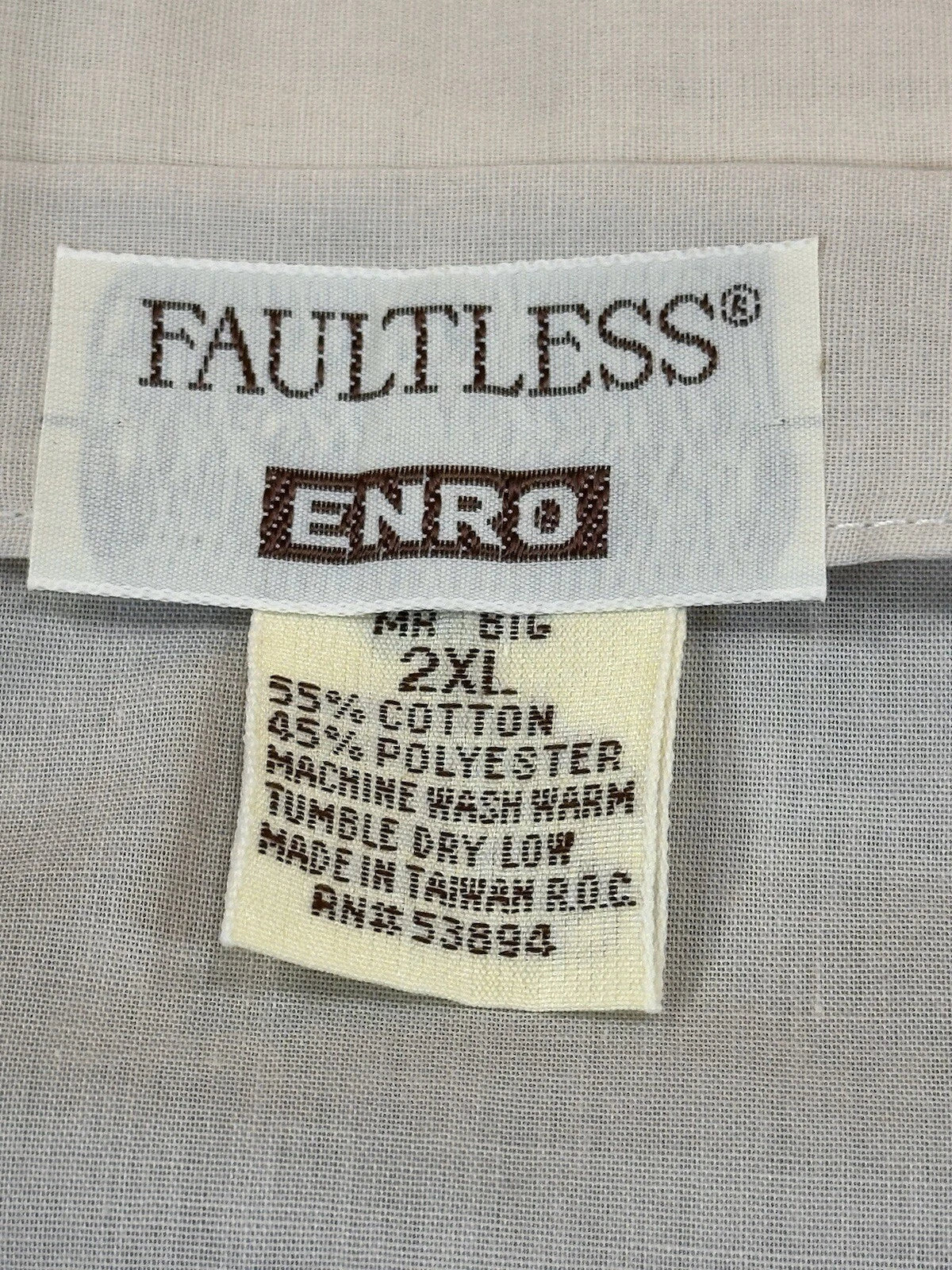 NWT Vintage Faultless ENRO Mr Big Men's 2XL Top Bottoms Pajama Set Biege