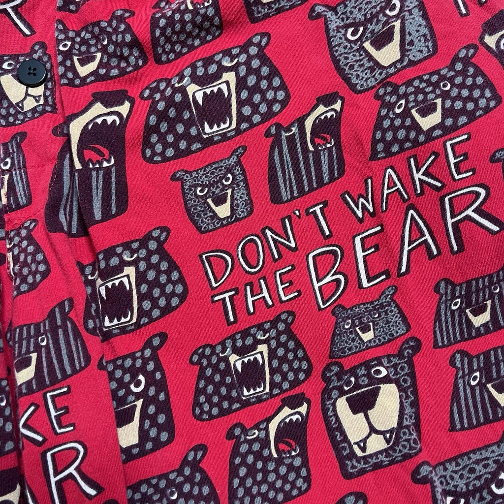 Lazy One Don’t Wake The Bear Mens Pajama Set, Pants and Shirt - Size L