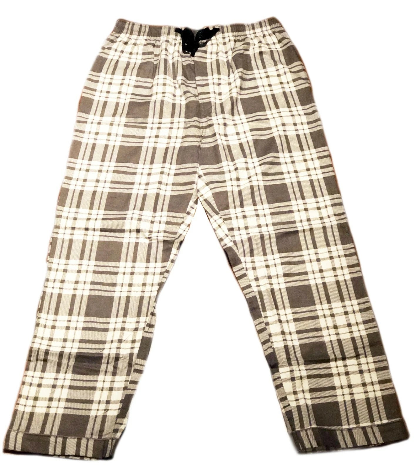 Men's Long Sleeve Pajama Lounge Set Comfortable PJ's Soft Fleece Plaid Sleepwear