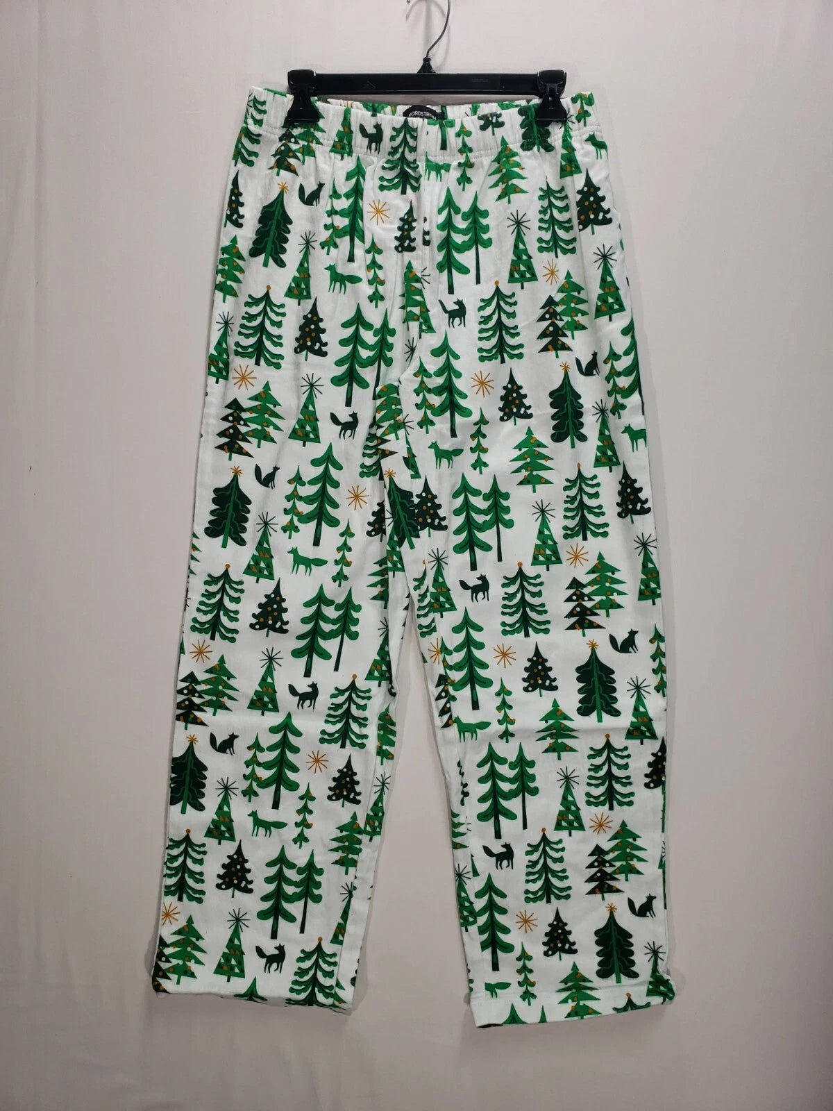 Nordstrom Pajama Set Mens MEDIUM Christmas Trees Flannel Long Sleeve $69 NEW