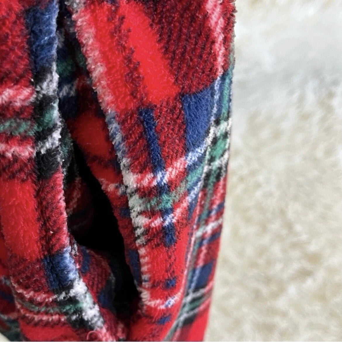 Alexander Del Rossa Pajamas Medium Men's  Plaid Red Unisex Fleece 2-piece