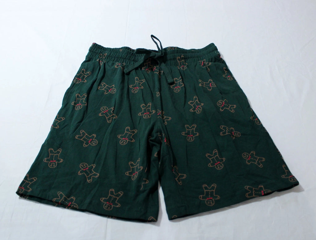 Reserved Men's Short Sleeve Winter Wonders Graphic Pajama Set AC2 Green Small