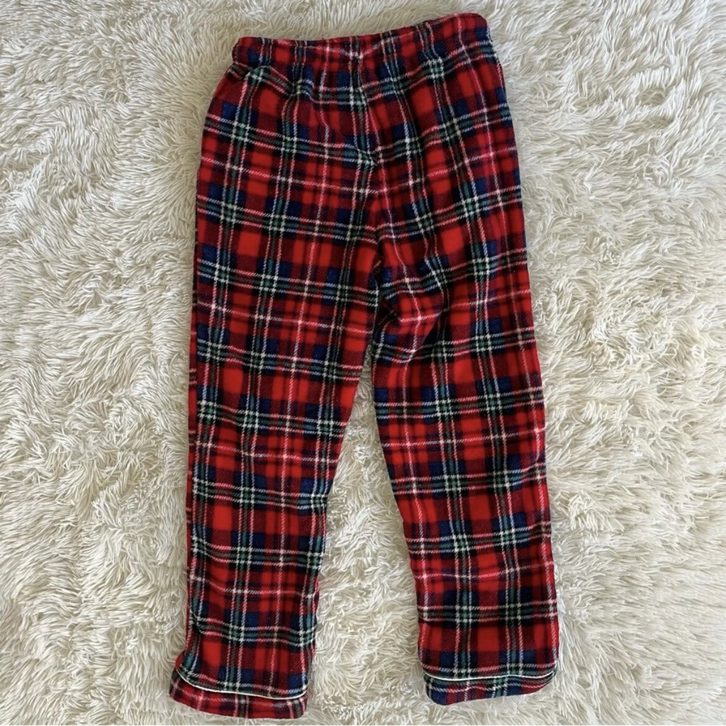Alexander Del Rossa Pajamas Medium Men's  Plaid Red Unisex Fleece 2-piece