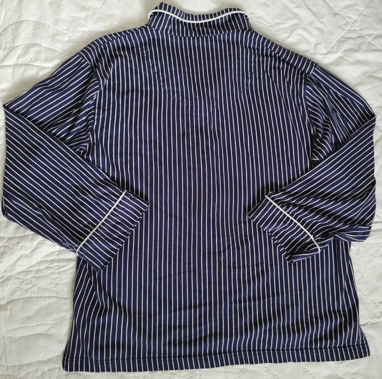 Pajamagram Pajamas Mens XL Blue Striped Sneezy Sleep Set Stretch Cotton New