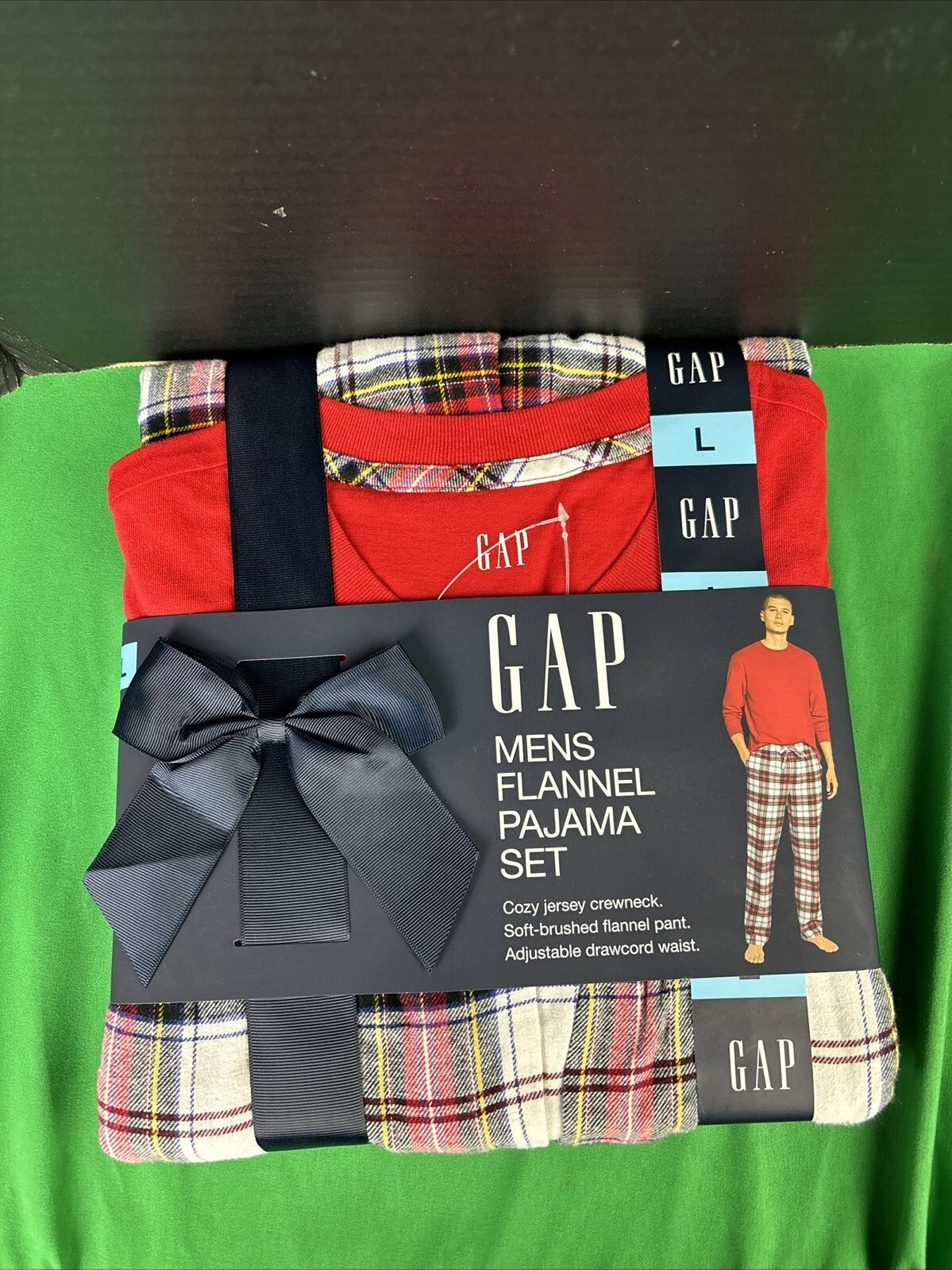 Gap Men's Flannel Pajama Set Size Large Cherry Plaid
