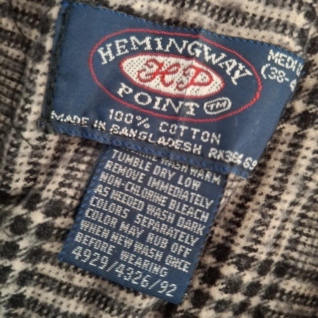 Flannel Pajamas Black Tan plaid mens M Adjust. Waist Cotton Old Money Grandpa