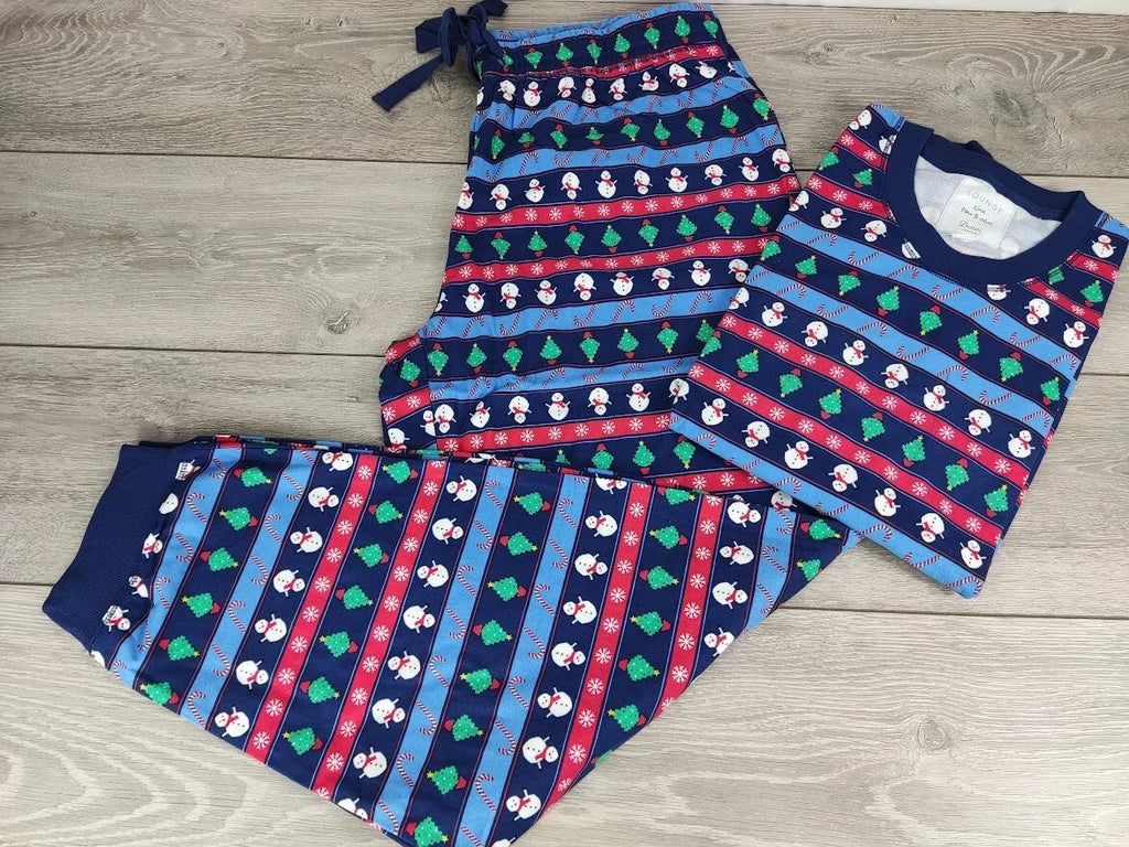 NEW Boux Avenue Multi Festive Mens PYJAMA SET Lounge Christmas Print LARGE A751