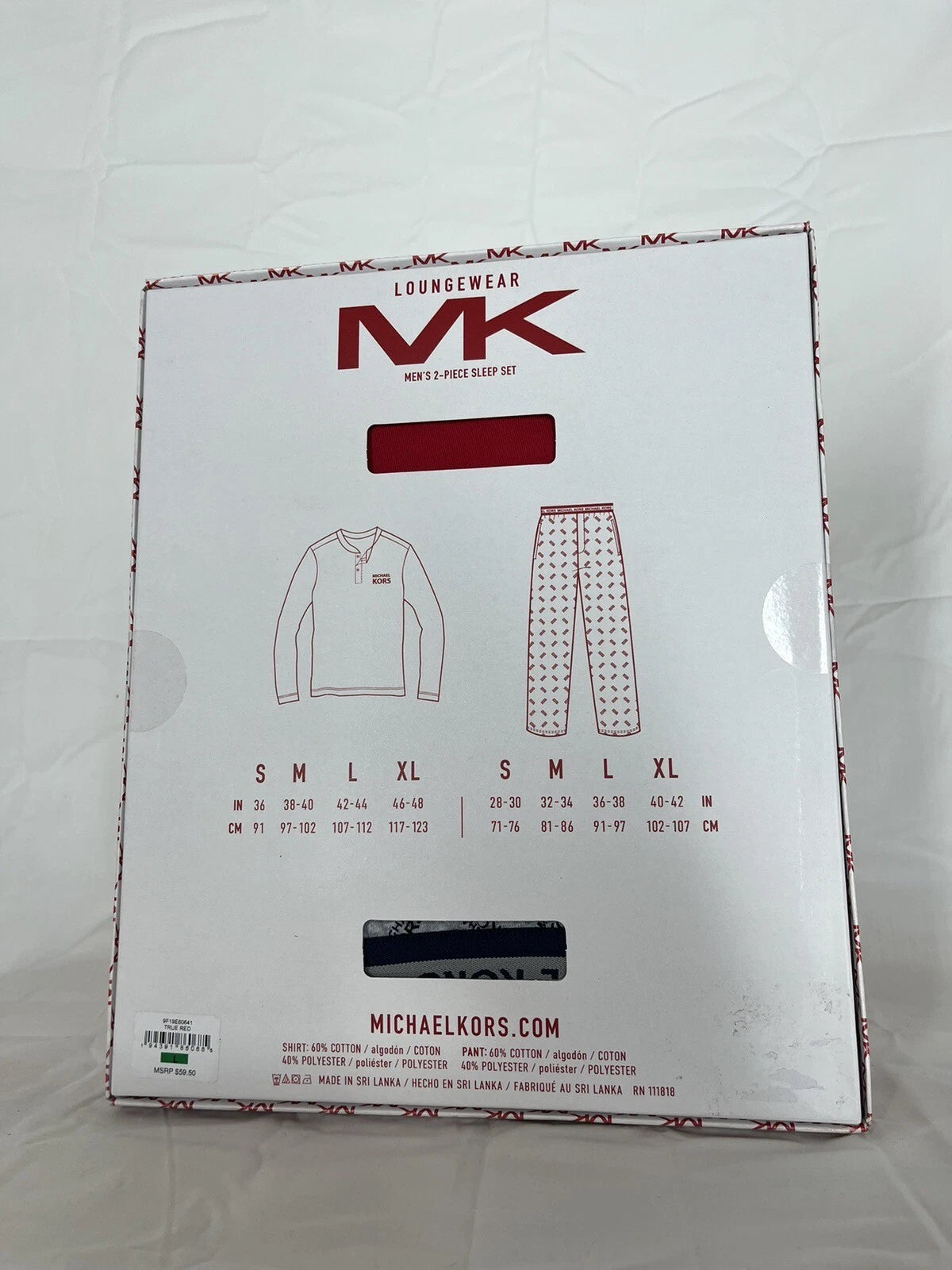 Michael Kors Pajama Set Men Size Medium