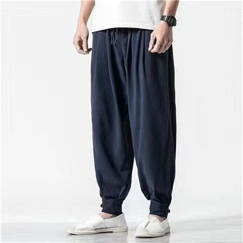 Cotten Tai Chi Pants Wu Shu Pants Martial Art Kung Fu wing chun Pants black blue