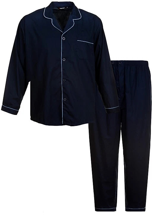 Espionage Mens Lightweight Pyjamas King Size/Navy - 5XL KING SIZE