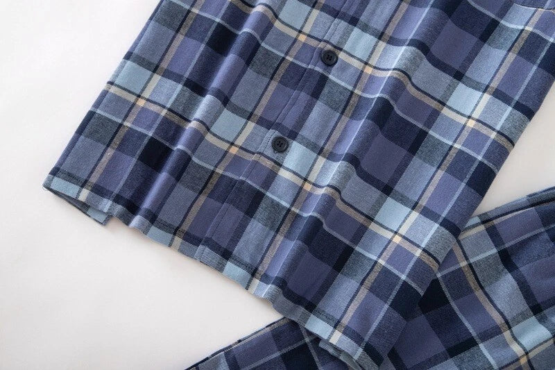Mens Short Pyjama Set Cotton Pyjamas T Shirt Shorts Loungewear Sets Nightwear