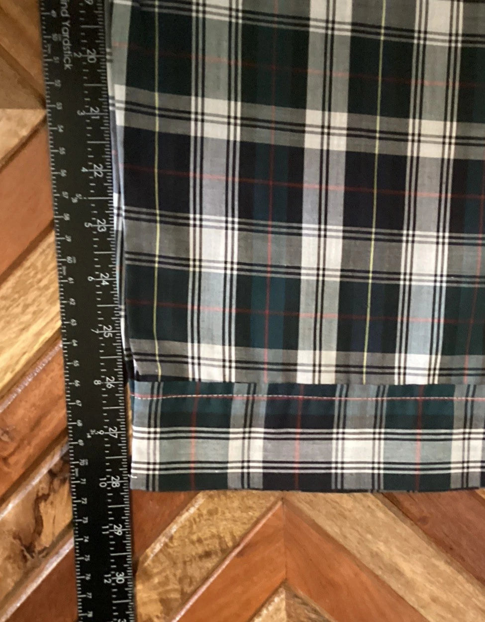 Bill Blass Pajama Set Men’s Size L Green Plaid Long Sleeve Lightweight NWT